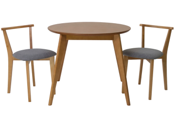 Обеденная группа Сканди Франк К 100 серый / натуральное дерево / натуральное дерево