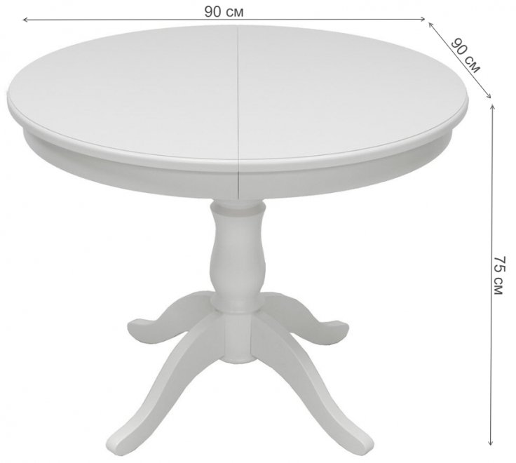 Обеденная группа стул Остин и стол Луизиана 1Р белый 9003