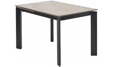 Стеклянный стол Corner 120 gloss amber jade solid ceramic / black