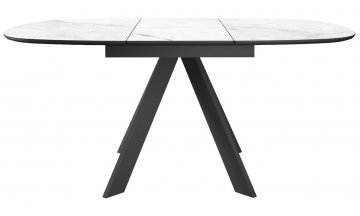 Керамический стол DikLine BK100 керамика белый мрамор / черный / черный
