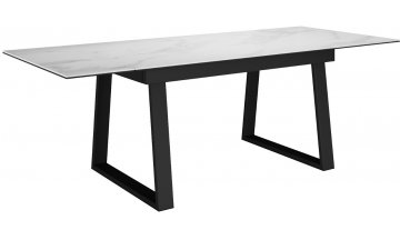 Керамический стол DikLine DKZ160 tianshan white (белый полуглянец) / черный