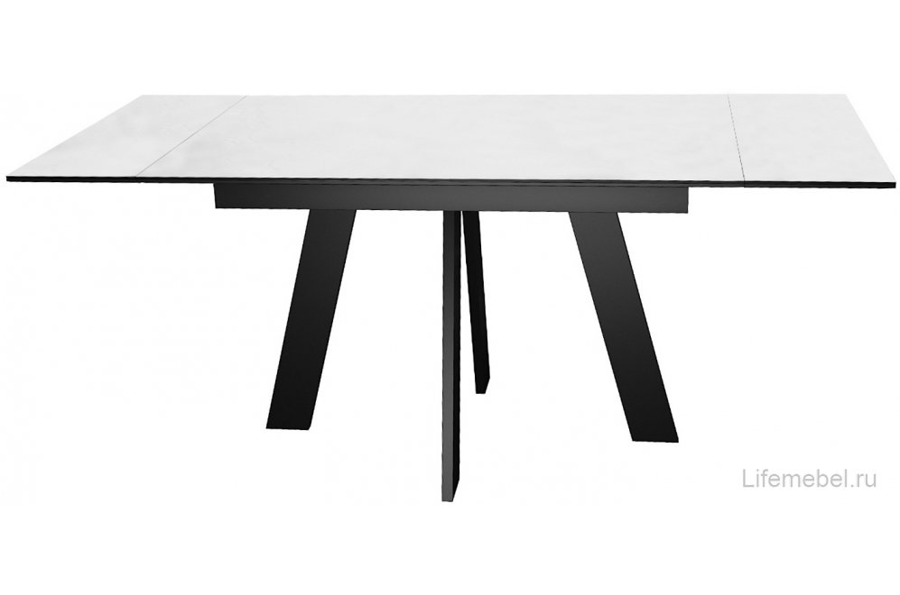 Керамический стол DKM110 раскладной mono white