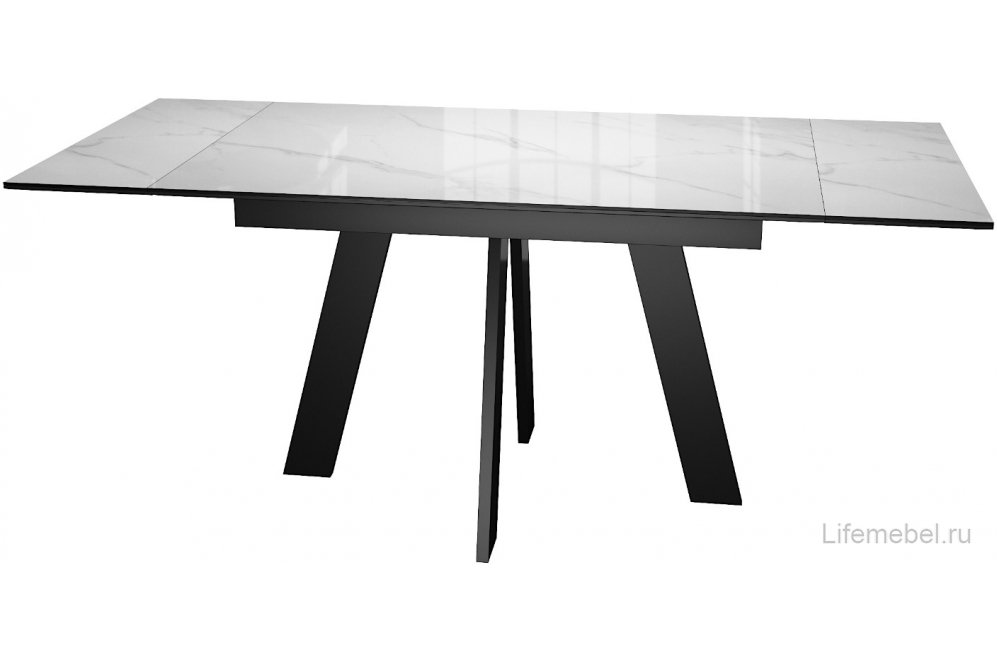Керамический стол DKM120 раскладной carrara gloss