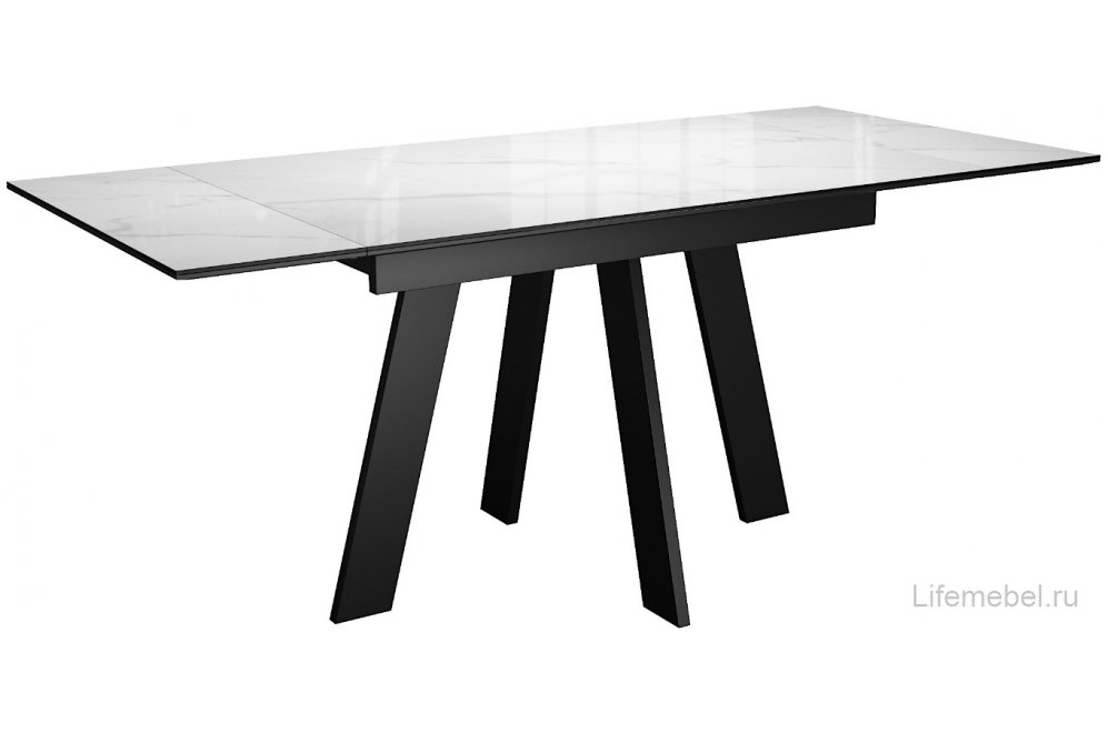 Керамический стол DKM140 раскладной carrara gloss