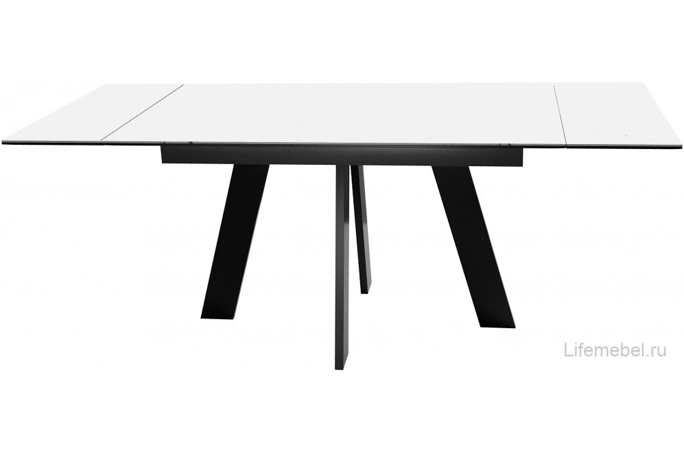Керамический стол DKM140 раскладной mono white
