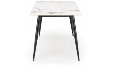 Керамический стол Halmar Emilio 140 белый агломерат