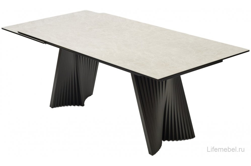 Керамический стол Yoakim 180 испанская керамика TL-102 бежевый мрамор / темно-серый