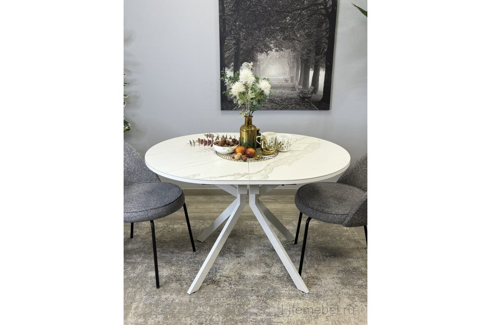 Стол DO1200 белый / керамика белая