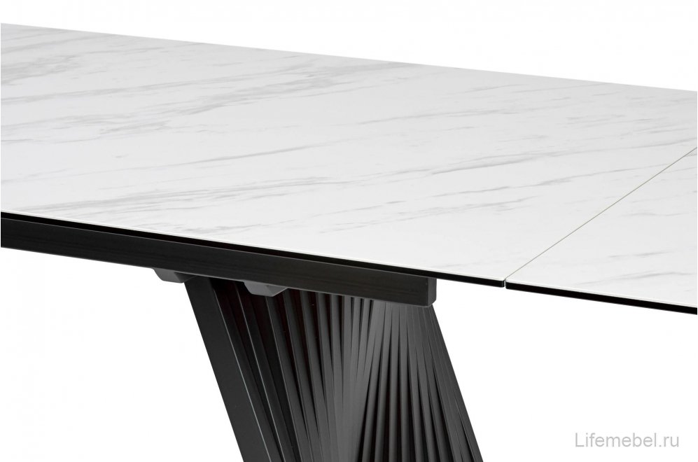 Керамический стол Ivar 200 Marbles KL-99 итальянская керамика белый мрамор