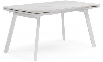 Керамический стол Норман белый мрамор alpin white / snow white / белый