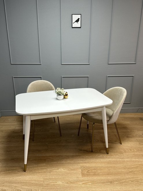 Стол K1200 белое стекло / белый