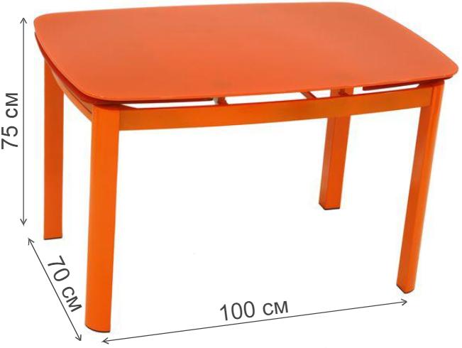 Стеклянный стол 6236C orange / orange