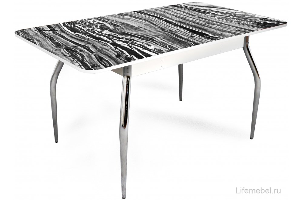 Стеклянный стол Абстракция обеденный раздвижной