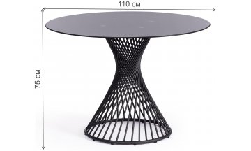 Стеклянный стол Bertoia mod. gt21 110х110х75