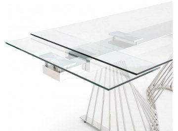 Обеденный стол Camaro 180 см прозрачный