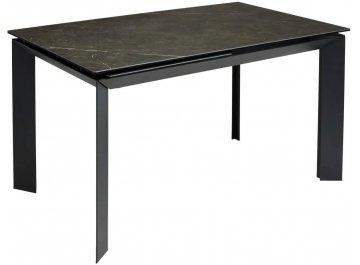 Керамический стол Cremona 140 KL-99 черный мрамор матовый / черный
