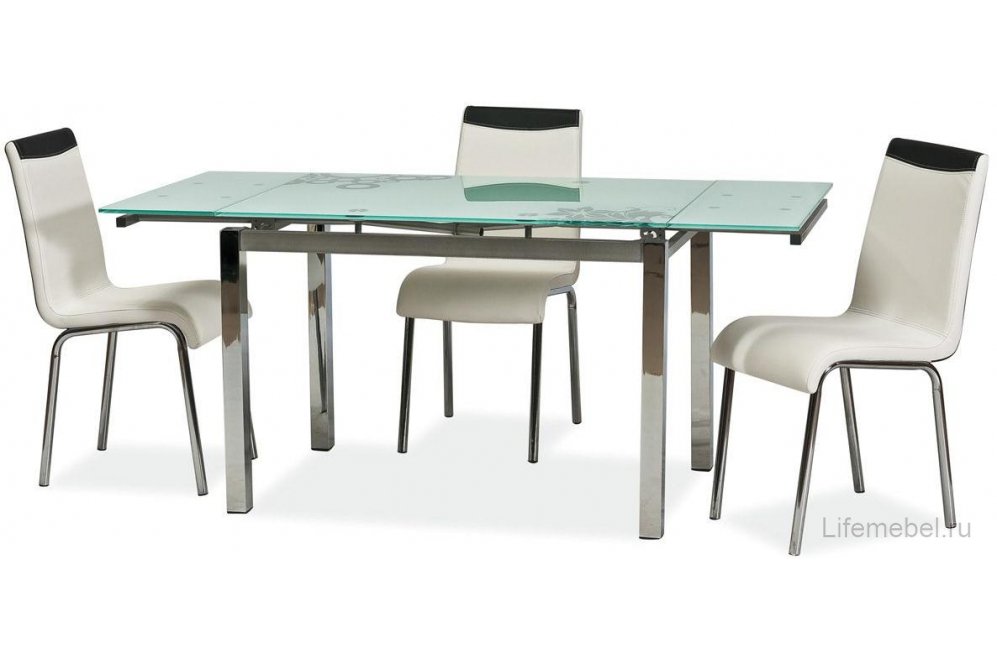 Стеклянный стол GD017 белый