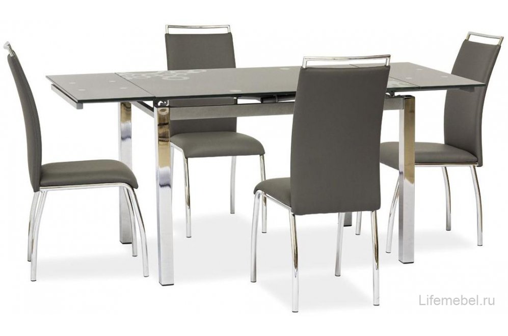 Стеклянный стол GD017 серый