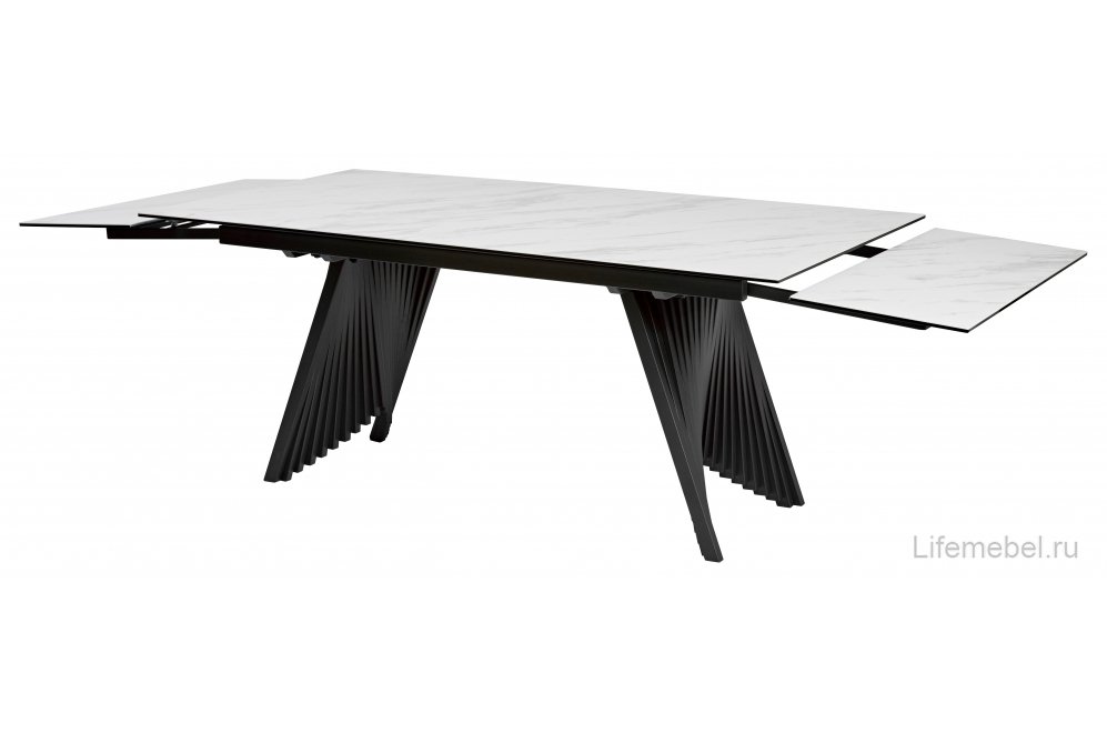 Керамический стол Ivar 180 marbles KL-99 итальянская керамика / белый мрамор