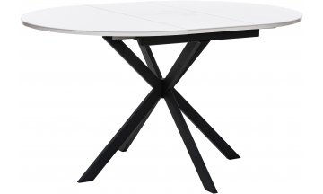 Стеклянный стол Капри белый / черный