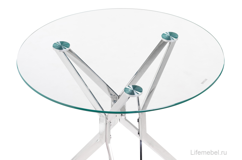 Стеклянный стол Roko 80 chrome