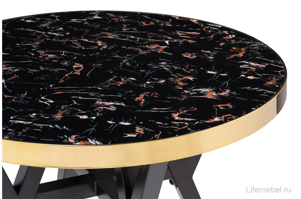 Стол Selina 80х72 black / gold