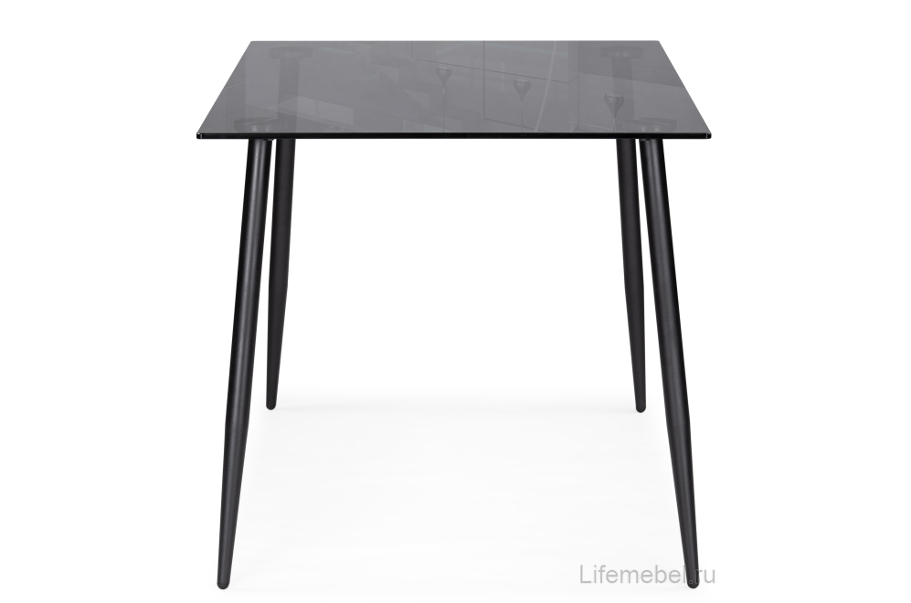 Стеклянный стол Smoke 120х80х75 clear gray / black