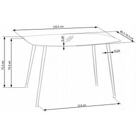 Стеклянный стол Next