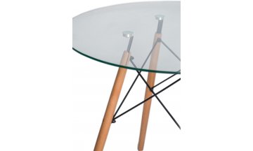 Стеклянный стол Юмико 100 clear / beech