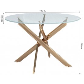 Стеклянный стол DikLine R100