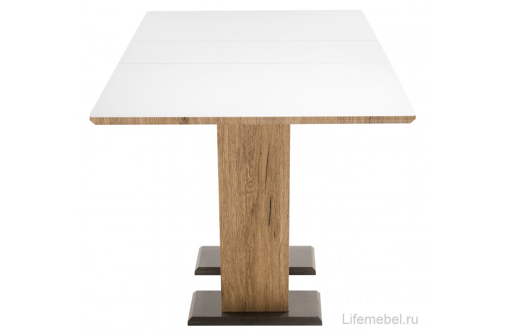 Стол на тумбе Иматра белый / дуб монтана