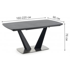 Стеклянный стол Аэра 160-220/90/76