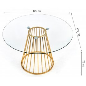 Стеклянный стол Пул 120/75