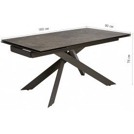 Стеклянный стол Spyder 160