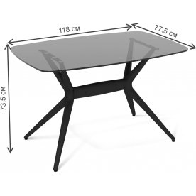 Стеклянный стол SHT-TU30-2/TT26