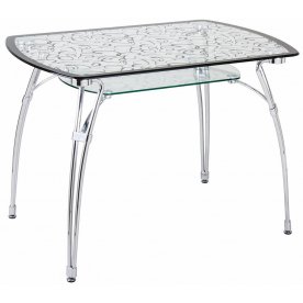 Стол стеклянный А7С-2 рисунок венге