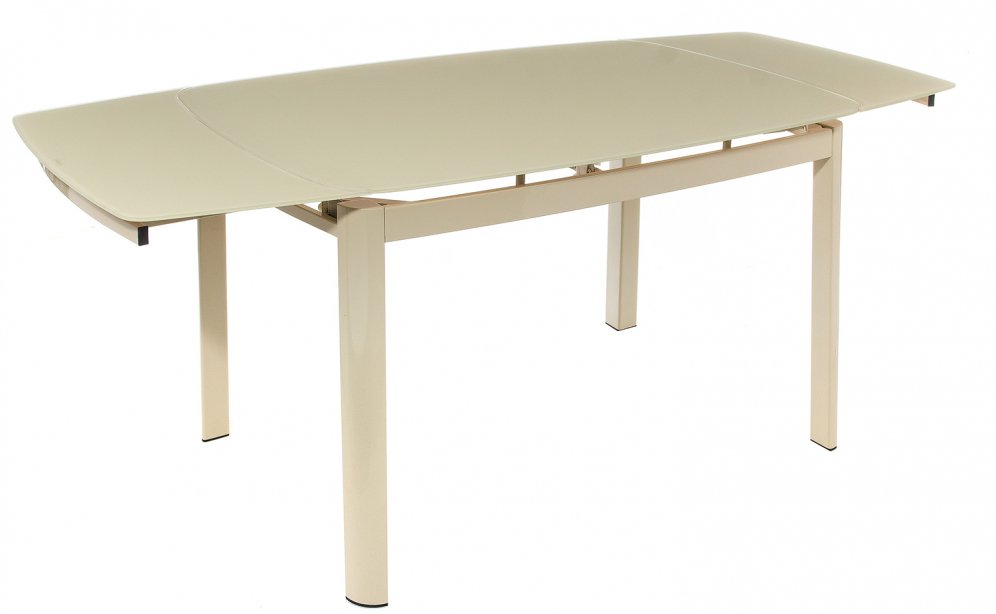 Стол стеклянный DT6236B раскладной beige (s220)