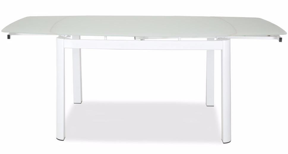 Стол стеклянный DT6236B раскладной super white шелк