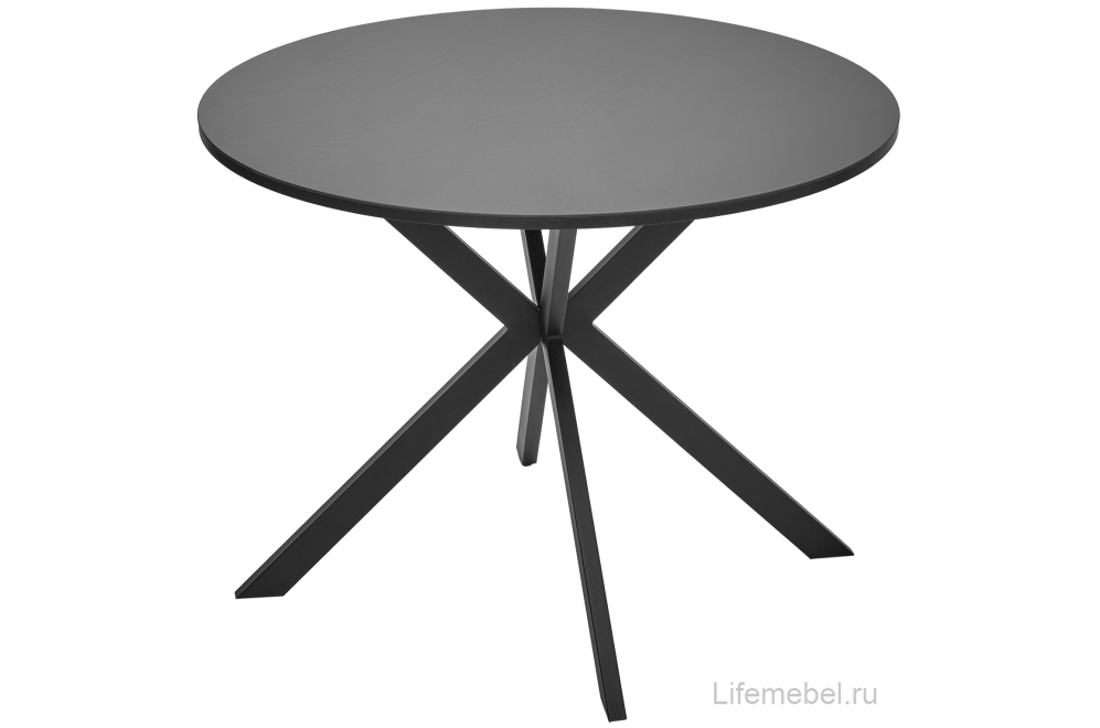 Стеклянный стол Вега D100 черный