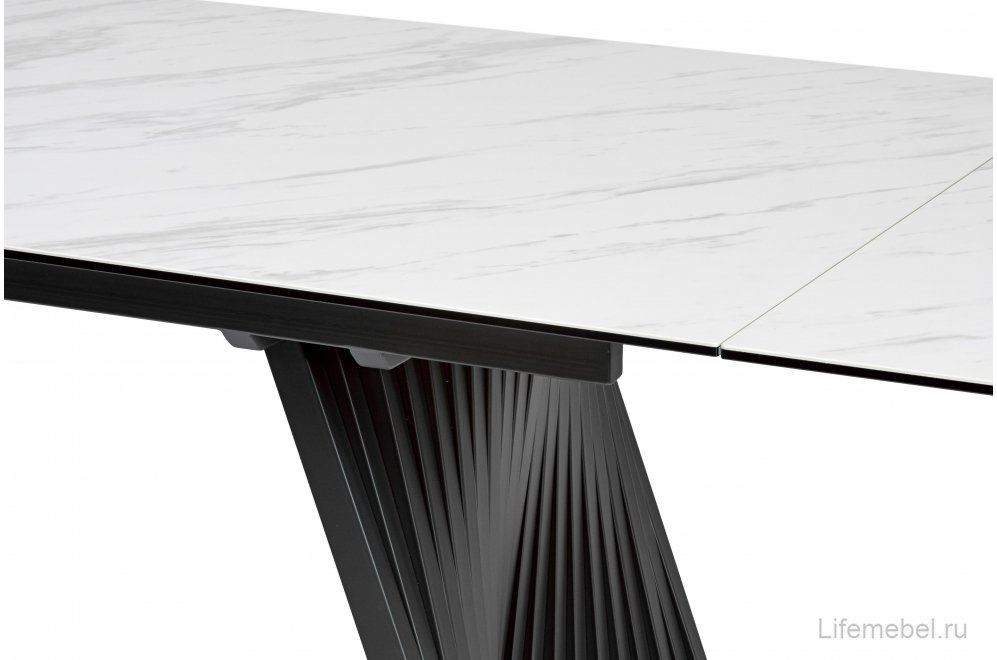 Керамический стол Ivar 180 marbles KL-99 итальянская керамика / белый мрамор