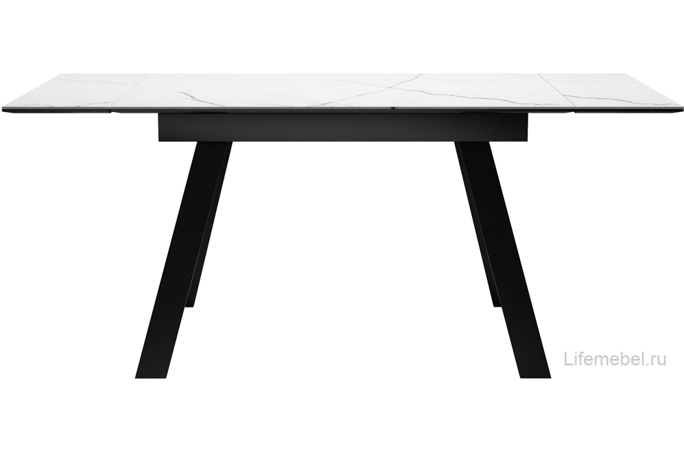 Стол DikLine SKL140 белый мрамор / черный