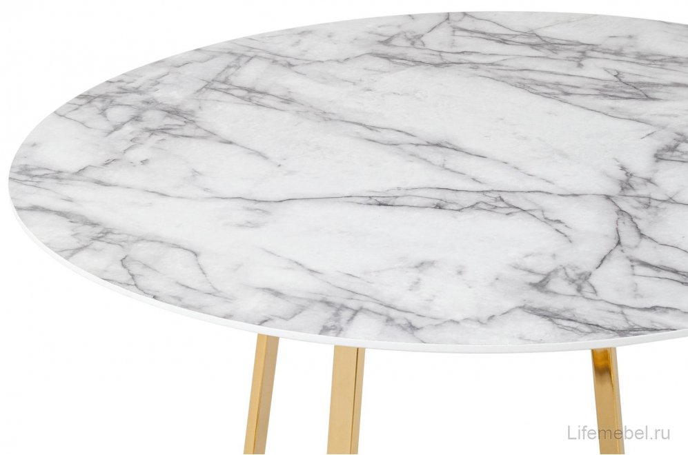 Стол Джонсон 100 белый / золото
