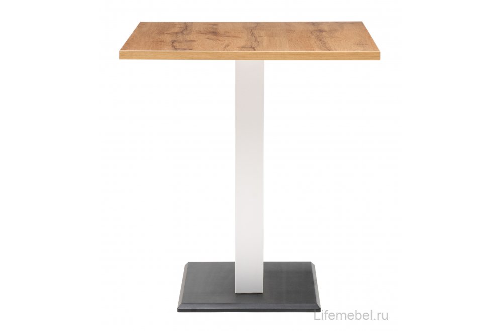 Стол на тумбе Мичиган Лофт 110х70 25 мм дуб вотан / белый матовый