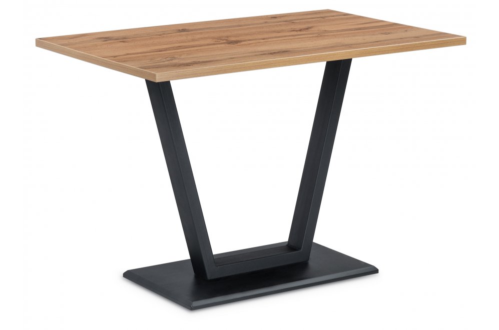 Стол на тумбе Мичиган Лофт 110х70 25 мм дуб вотан / черный матовый