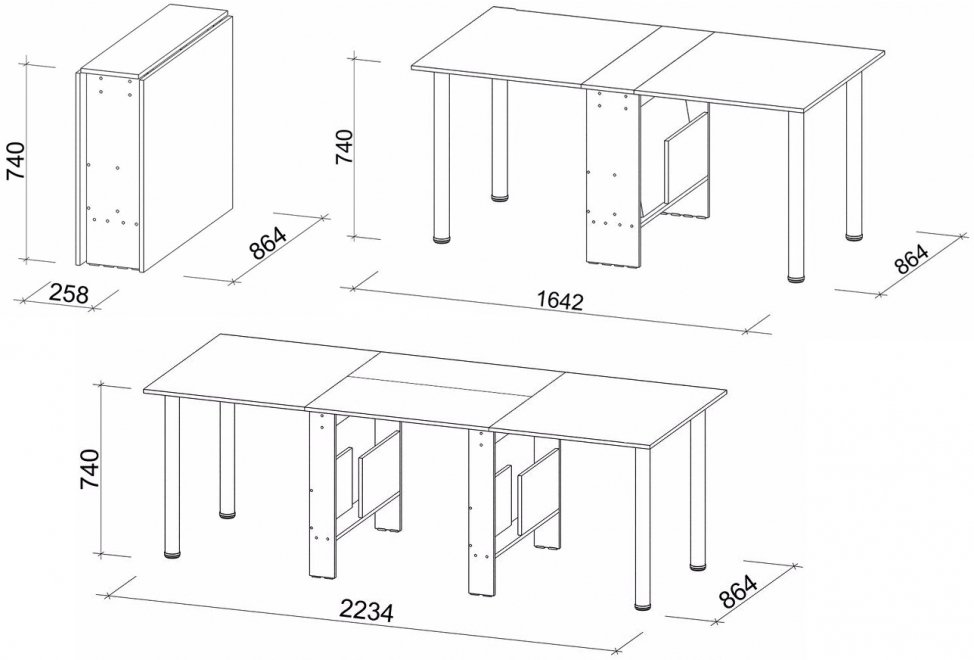 Стол-книжка СтК22 белый