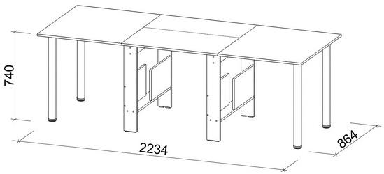Стол-книжка СтК22 белый