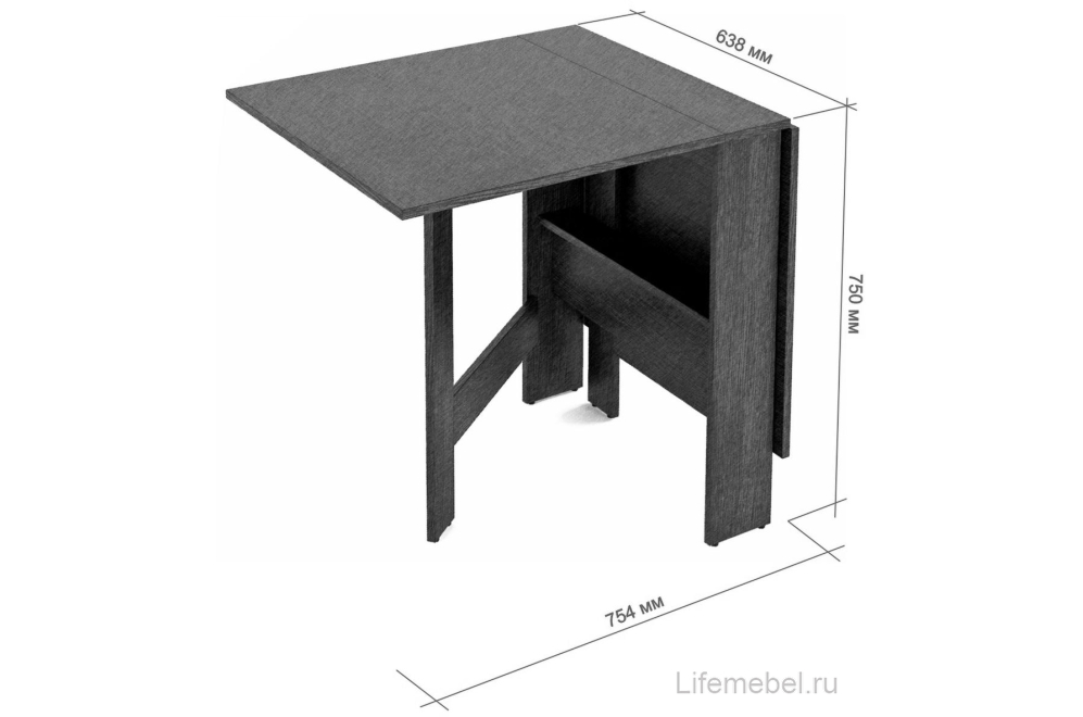 Стол-книжка СКР-12 черный