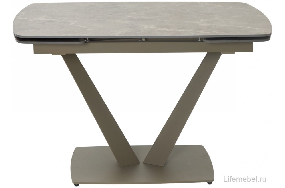 Керамический стол Alatri 120 matt latte stone solid ceramic / taupe
