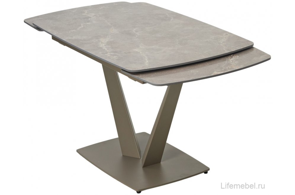 Керамический стол Alatri 120 matt latte stone solid ceramic / taupe