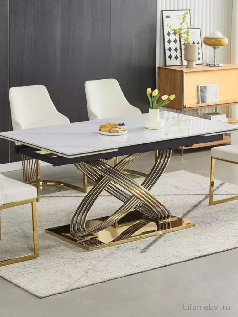 Керамический стол Hermes II белый